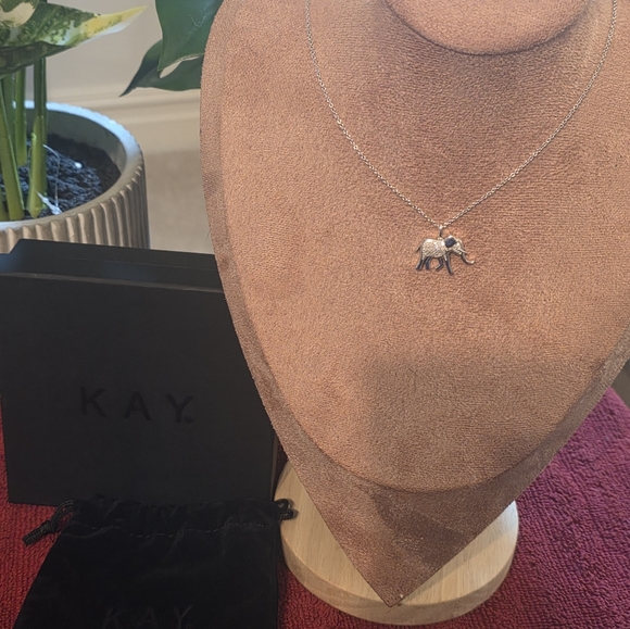 Kays Jewelers Jewelry - KAYS 925 Silver SAPPHIRE ELEPHANT Pendant Necklace